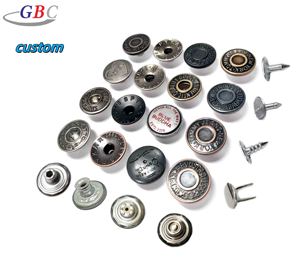 Nhà Máy Trực Tiếp Biểu Tượng Tùy Chỉnh 15Mm-20Mm Kim Loại DIY Thu Thập Eo Nút Quần Jean Đơn Nút Cho Quần Áo Áo Áo Khoác - Product Image 2