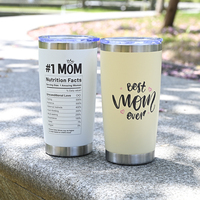 Gobelets à café réutilisables en acier inoxydable avec logo personnalisé, double paroi isolée, tasse de voyage pour le camping, gobelet isotherme de 20 oz