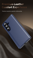 Funda Protectora para Samsung Galaxy Z Fold 7/Fold 6/5/4 con Ventana Inteligente, Funda Protectora Completa Antiarañazos y a Prueba de Golpes