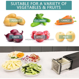 110V <span class=keywords><strong>professionnel</strong></span> Commercial ménage électrique hachoir <span class=keywords><strong>à</strong></span> <span class=keywords><strong>légumes</strong></span> 1/2 pouces 3/8 pouces lame coupe-frites usine de transformation de fruits - Product Image 5