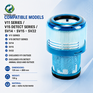 En stock, livraison rapide, SuzhouYJ, vente chaude, filtre HEPA électrique de remplacement pour accessoires d'<span class=keywords><strong>aspirateur</strong></span>, réutilisable - Product Image 1