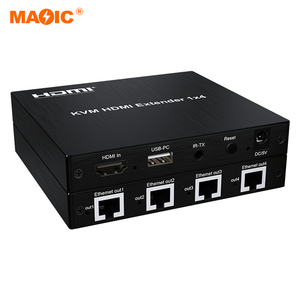 1080P 4 Cổng 1x4 <span class=keywords><strong>HDMI</strong></span> KVM <span class=keywords><strong>Extender</strong></span> <span class=keywords><strong>Splitter</strong></span> 200m trên IP CAT5e <span class=keywords><strong>CAT6</strong></span> Ethernet - Product Image 1