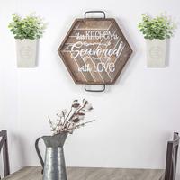 Décorwell – Lot de 2 jardinières murales et vases suspendus en fer forgé style ferme, 3x6,7x8,7 pouces, pour balcon et jardin
