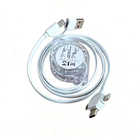 Cable de Carga Rápida Portátil 5V/2A con Múltiples Interfaces, Cable de Sincronización de Datos Retráctil 4 en 1, Cable de Carga USB Múltiple