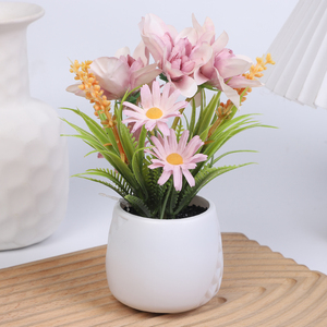 Fiori Artificiali Autunnali in Vaso, Sfondo con Fiori Artificiali, <span class=keywords><strong>Prato</strong></span> in Plastica, Fiori Artificiali da Esterno - Product Image 6