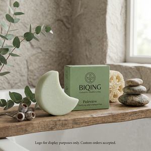 Shampooing solide aux herbes avec huile de ricin et écorce d'orange, savon capillaire antipelliculaire nettoyant en profondeur pour racines grasses, végétalien et écologique - Product Image 1