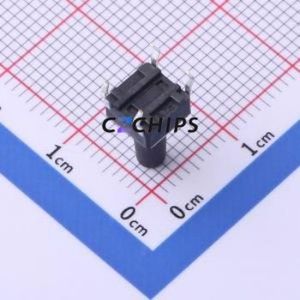 KH-6X6X11H-TJ Tactile Switch Through hole Component THT-4P,6x6mm Switch Single Pole Single Throw Round Button 2.6N Through Hole - Product Image 2