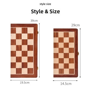 Scacchiera Magnetica Pieghevole <span class=keywords><strong>in</strong></span> Impiallacciatura di Palissandro da 39cm, Set da Viaggio di Lusso, Gioco Educativo Strategico Premium, Regalo per Bambini e Adulti - Product Image 6
