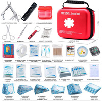 Trousse de premiers soins médicaux individuelle d'urgence pour l'extérieur, morsure de serpent orange tout usage, sac étanche pour le camping