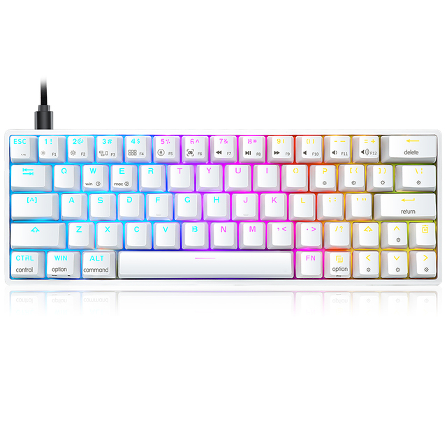 SKYLOONG GK64 Gateron Mechanical Switches Double Shot Keycaps RGB 60% Mechanical Gaming Keyboard