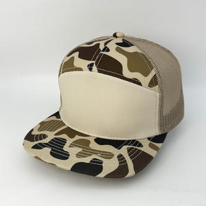 قبعة رجالية قابلة للتعديل بتصميم شبكي على شكل حيوانات، قبعة أب بـ 7 ألواح من القطن، قبعات ريتشاردسون 168 سناب باك، قبعات تراكر مخصصة بنمط التمويه - Product Image 3