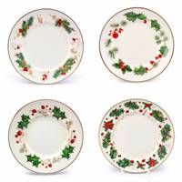 Plato de Cerámica con Diseño Original Navideño, Vajilla para Restaurante, Decoración del Hogar, Plato Occidental, Regalo Navideño, Plato de Porcelana