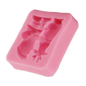 Moule en silicone 3D rectangulaire populaire, texture fine, motif père Noël et rennes, pour décoration de gâteaux et fondants DIY - Product Image 3