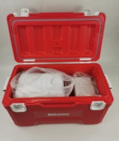 Glacière isotherme portable à roulettes 45L/50QT en PE avec motifs animaux, rétention de la glace pendant 3 jours, modèle 2023