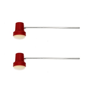 Pédale de grosse caisse Beatello double face rouge de haute qualité avec batte en feutre, construction métal et résine SCCT001 26x7x6CM - Product Image 1