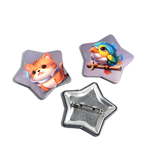 Khuyến Mại Phù Hiệu 44/58Mm Dễ Thương Anime Kim Loại Pin In Ấn Nút Hình Dạng Ngôi Sao Huy Hiệu Pin Với An Toàn Pins Ủng Hộ Đám Cưới - Product Image 1