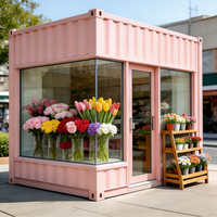 Magasins de fleurs modernes en conteneurs maritimes préfabriqués 20ft 40ft, structures mobiles, maisons conteneurs, kiosques de restauration rapide