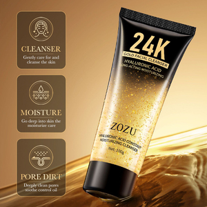 Nettoyant visage à l'acide hyaluronique ZOZU 100g, marque privée, peau propre sans sensation de tiraillement, avec or 24 carats - Product Image 2