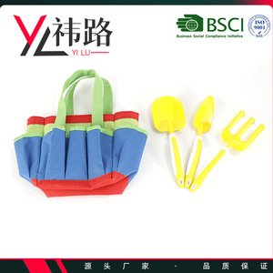 Bolsa enrollable para herramientas de jardín con 5/9 bolsillos, asa superior, para niños y adultos, uso en exteriores, color azul, rojo, verde, tela resistente - Product Image 3