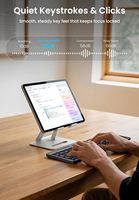 Teclado Bluetooth Plegable Recargable Portátil al por Mayor, Teclado Inalámbrico para Tablet Mint