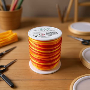 Corda in Nylon Colore Arancione Rosso 2.5mm 50M, Tinta in Sezioni - Product Image 2