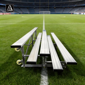 Smart Sports Soccer Stadium Aluminium Bleachers Grandstand Metal Tip and <strong>Roll</strong> Mobile Bleacher Bench Aluminum Bleachers Seating - Product Image 1