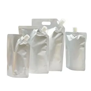 Özel köşe emzik alüminyum folyo Stand-up emzik kese plastik poşetler için domates sosu ketçap mayonez süt sıvı ambalaj - Product Image 2