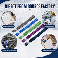 Bracelets en tissu tissé à l'art populaire, écologiques, jetables, avec fermeture à glissière, imprimés avec logo personnalisé, pour événements promotionnels et salons professionnels
