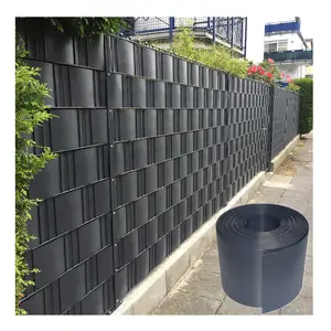 Ramah lingkungan, mudah instalasi 19cm * 26m PP pita tahan air privasi Strip PVC keras pagar taman