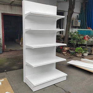 Estantes de góndola de metal de estilo italiano de doble cara resistentes para tiendas de conveniencia y supermercados, almacenamiento minorista, suministro de fábrica - Product Image 3