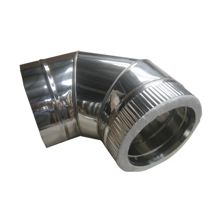 Hot Selling Made In China 15/30/45/90 Degree Elbows Wood Stove Stainless Steel Chimney Flue Vent Pipe , Fireplace Parts