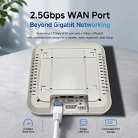 TiNCAM 2.4G y 5G, Punto de Acceso Wifi 7 Inalámbrico para Techo, 5000 Mbps, Doble Banda, Compatible con POE, Punto de Acceso para Montaje en Techo, CPE para Exteriores