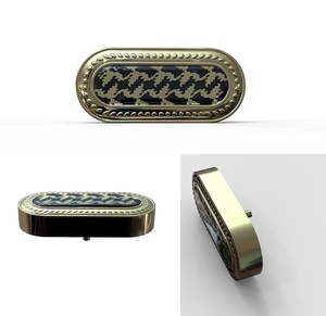 Hợp Kim Snap Nút 15Mm Flatback Hạt Cho Áo Sơ Mi Trang Trí May Mặc Hình Chữ Nhật Kẽm Hợp Kim Mạ Kỹ Thuật Nút Túi Cho - Product Image 3