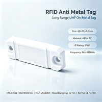 Etiqueta RFID Compacta de ABS y PC, Resistente al Agua IP68, Etiqueta Industrial UHF para Identificación de Equipos