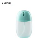 Flacon pulvérisateur vide en PETG+PP, forme ovale plate, 30ml/50ml, pour parfum, cosmétiques, lotion, avec pompe rechargeable et écran.