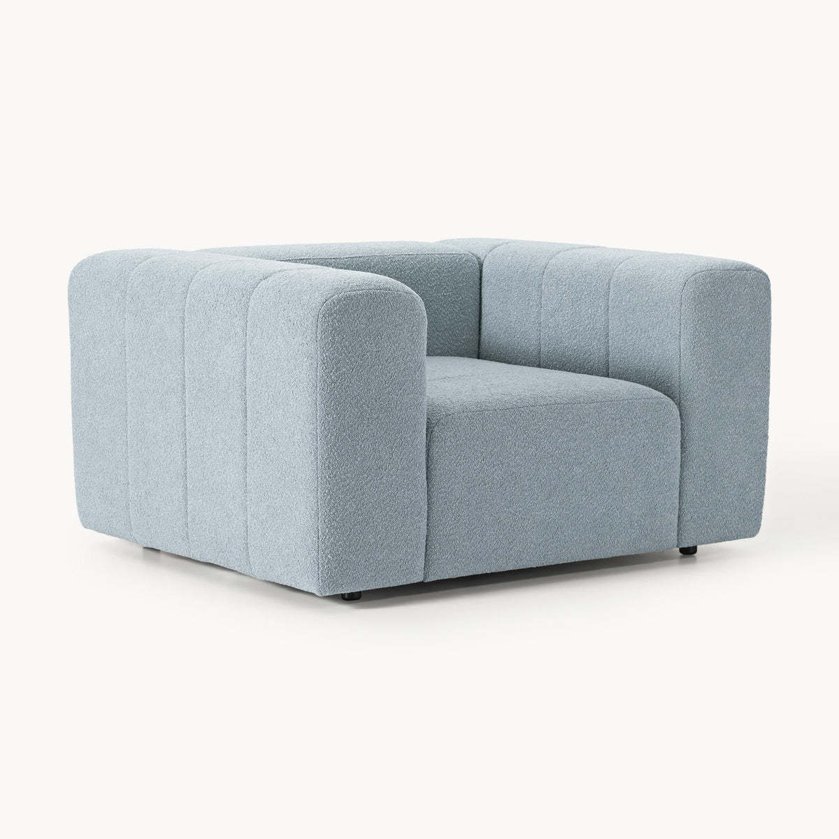 Tissu bouclé bleu clair
