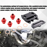 Adaptateur de refroidisseur d'huile en aluminium usiné CNC, adapté au refroidissement externe de l'huile sur les moteurs diesel Audi/Volkswagen 1.6L/2.0L.