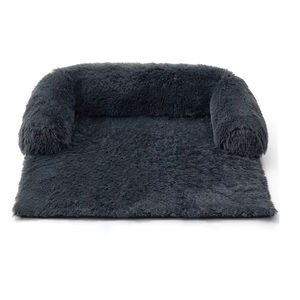 Nueva funda de sofá de Venta caliente color crema cuadrado grande de piel sintética polar de felpa desmontable cama para mascotas con cremallera - Product Image 1