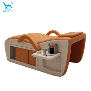 SONKLY Sillón Eléctrico de Lujo Curvo para Pestañas, <span class=keywords><strong>Camilla</strong></span> Estética Reclinable para Extensiones de Pestañas, <span class=keywords><strong>Silla</strong></span> para Lashista - Product Image 2