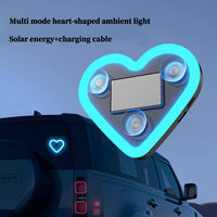 Lumière d'ambiance en forme de cœur pour fenêtre triangulaire de voiture, lumière LED d'ambiance sans câblage intérieur