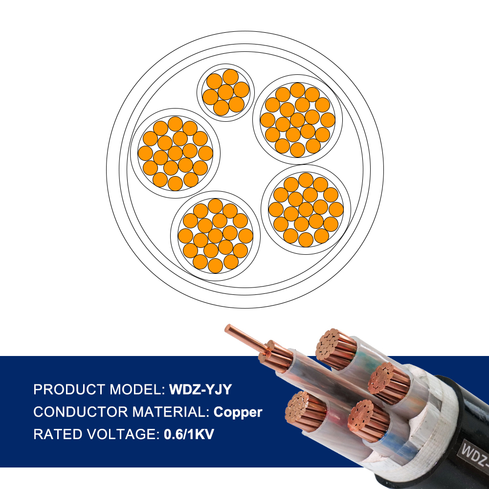 WDZ-YJY 0.6/1kV Copper Conductor Low Smoke Zero Halogen XLPE