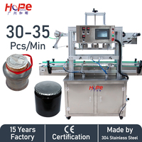 Machine de scellage automatique linéaire électrique à 3 têtes pour les grandes bouteilles, utilisation chimique, acier inoxydable 304, 130 mm