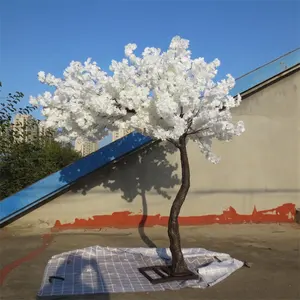 Fabrika fiyat B-2282 OEM boyutu düğün yapay beyaz kiraz çiçeği ağacı düğün dekorasyon için
