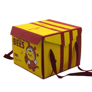 Custom logo print cardboard packaging birthday wedding gift paper cake boxes pet display window foldable with handles straps