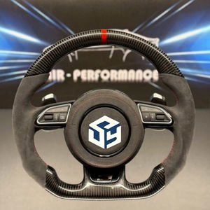 Volant en fibre de carbone personnalisé avec palettes de changement de vitesse pour audi A5 S5 Q5 A3 <span class=keywords><strong>S3</strong></span> A4 S4 A7 S7 Sline disponible pour tous les modèles de voiture - Product Image 4