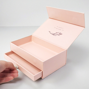 Custom Small Elegant Jewelry Box Rigid Cardboard Paper Packaging Sliding Drawer Sponge Lining Embossed Recycled Materials - Product Image 6