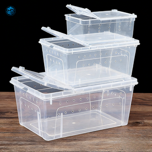Caja de Plástico PP para Reptiles, Jaula de Alimentación Portátil, Terrario para Dragón Barbudo, Gecko Leopardo, Serpiente, Araña - Product Image 1