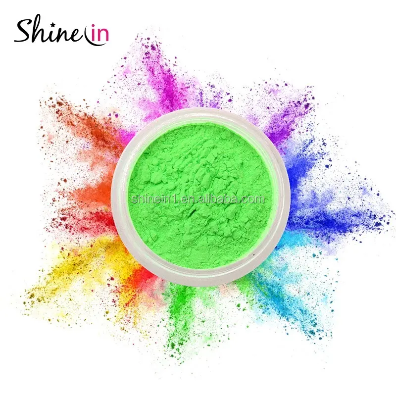 Hot Sale Powder Glow in the Dark Neon Fluorescent Green Glow Powder Pigment Face Cosmetic Luminous Powder Paint