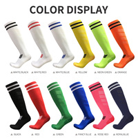 Chaussettes de football respirantes et antidérapantes pour garçons et filles, en polyester, longues, au-dessus du genou, pour le sport, modèle CJM621