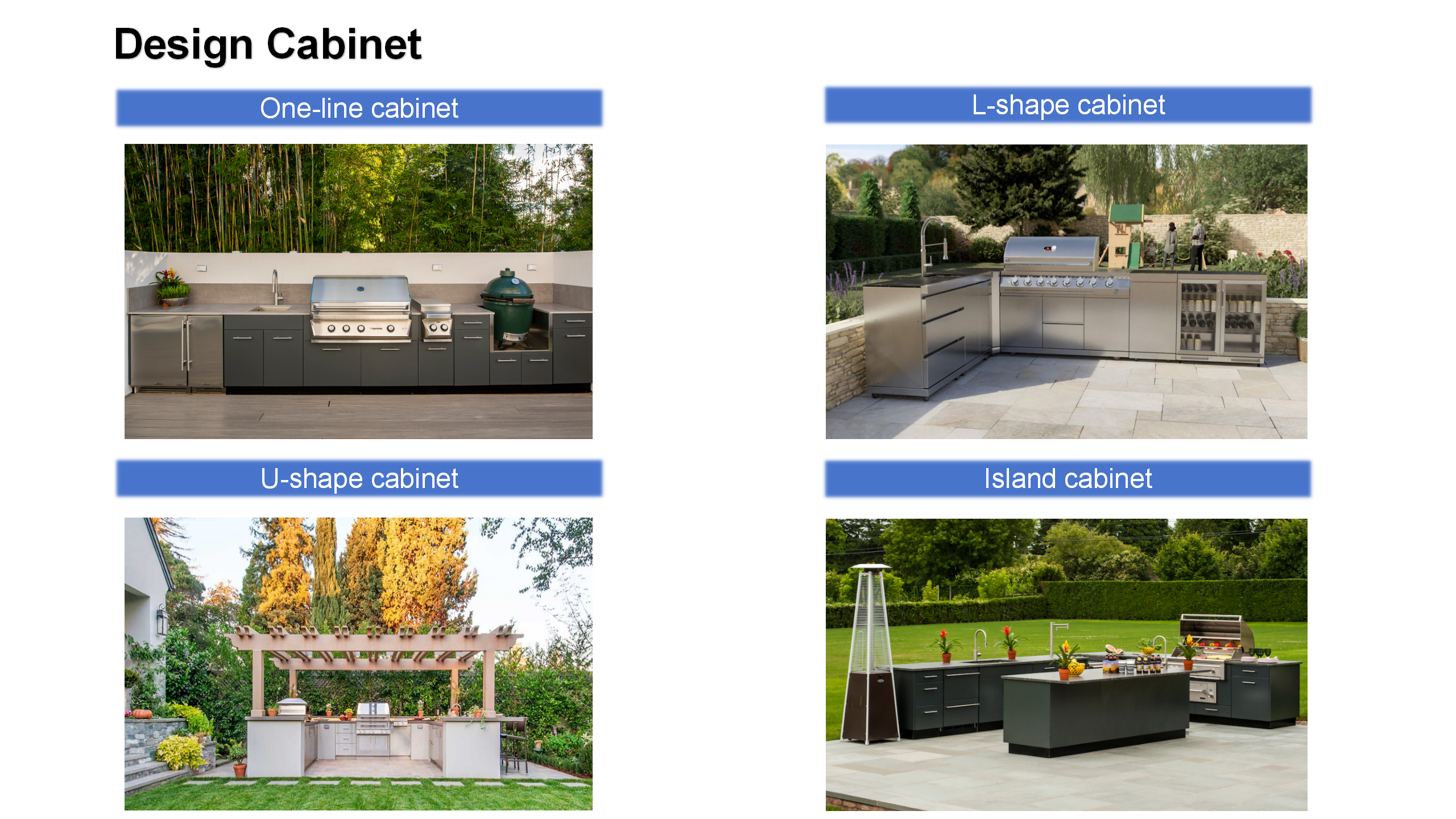 Customized Australian Outdoor Kitchen Cabinets 304 Stainless Steel